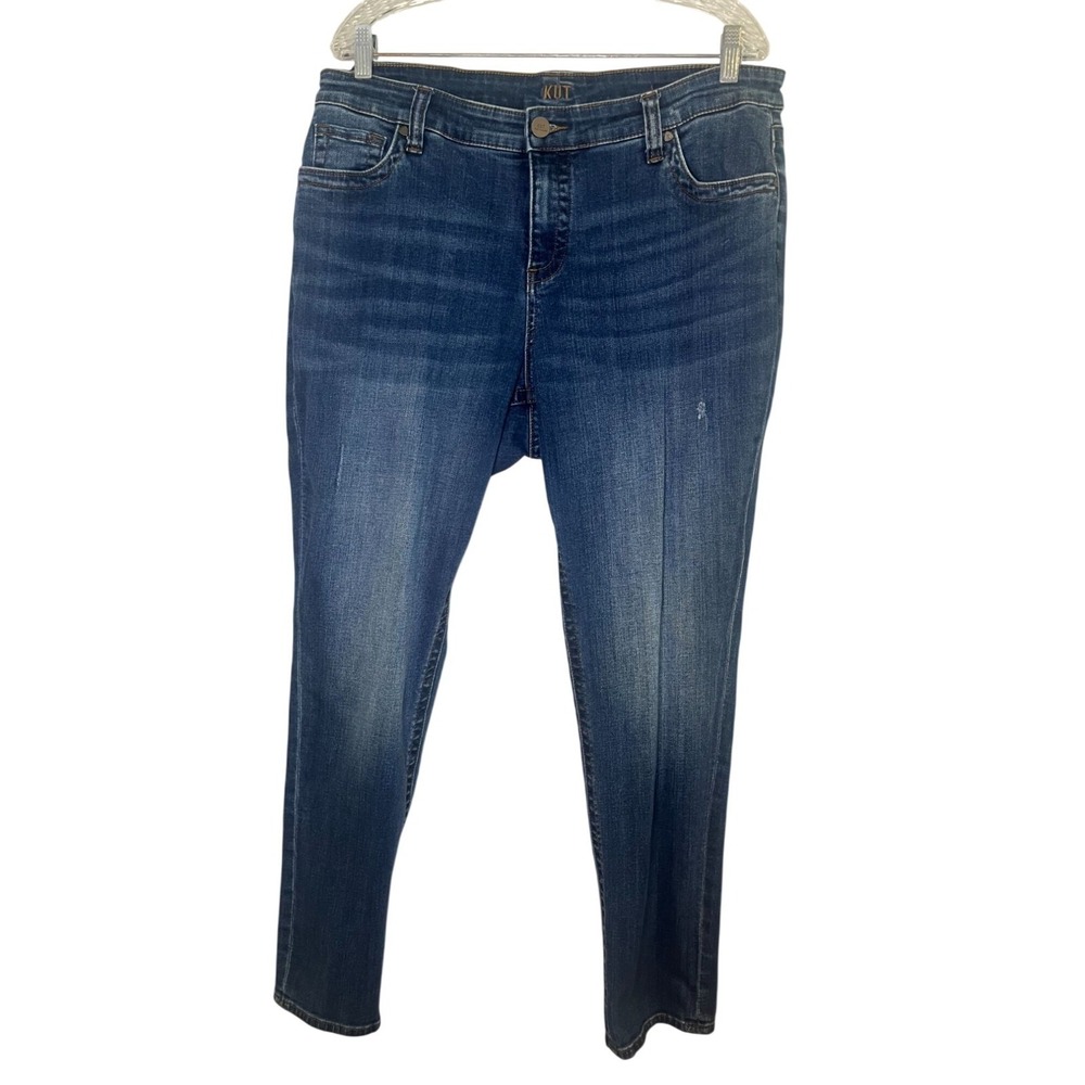Straight Leg Denim Jeans 14W Western Classic Festival Preppy Concert Retro Artsy